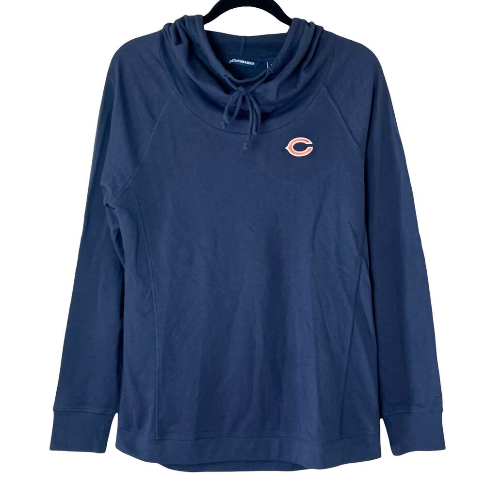 NWT Cutter & Buck Chicago Bears NFL Women's Hoodie Lightweight Navy Size Medium